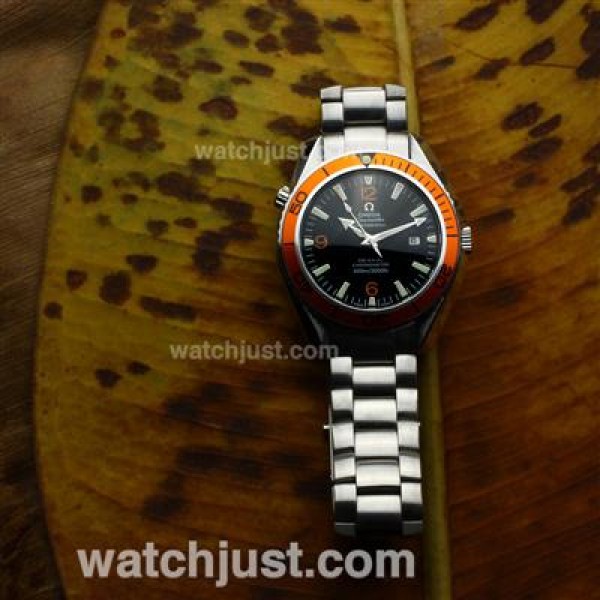 Perfect UK Sale Omega Seamaster Automatic Replica Watch With Black Dial For Men