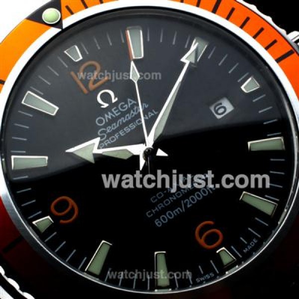 Perfect UK Sale Omega Seamaster Automatic Replica Watch With Black Dial For Men