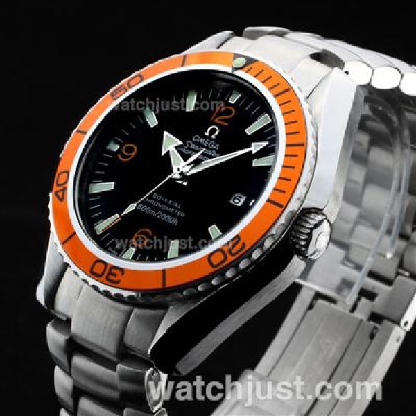 Perfect UK Sale Omega Seamaster Automatic Replica Watch With Black Dial For Men
