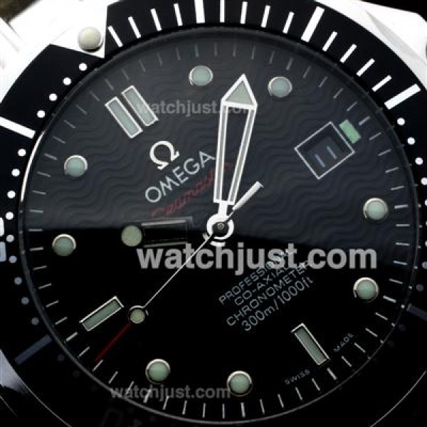 Waterproof UK Sale Omega Seamaster Automatic Fake Watch With Black Dial For Men