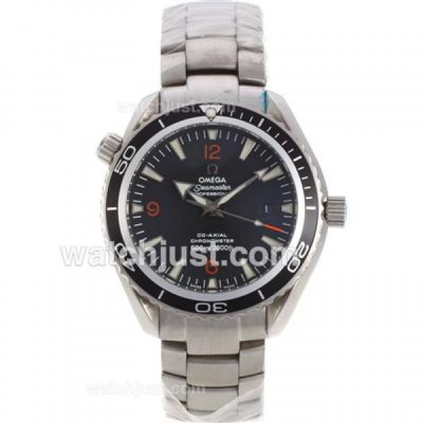 Perfect UK Sale Omega Seamaster Automatic Fake Watch With Black Dial For Men