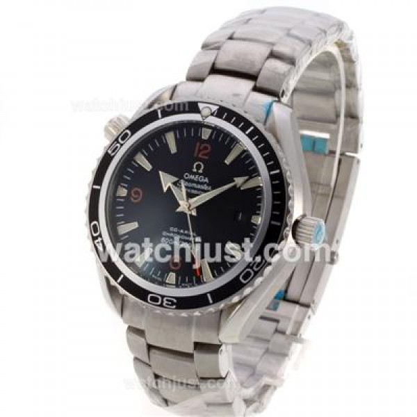 Perfect UK Sale Omega Seamaster Automatic Fake Watch With Black Dial For Men