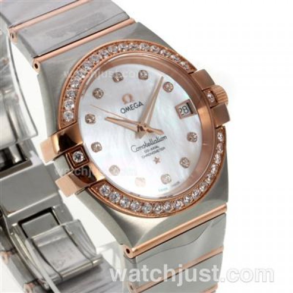 Best UK Omega Constellation Automatic Fake Watches With White Dials For Women