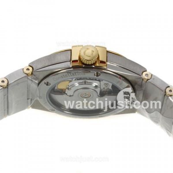Perfect UK Omega Constellation Automatic Replica Watches With Champagne Dials For Women