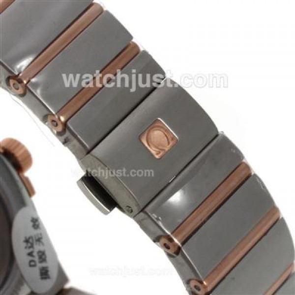 Perfect UK Omega Constellation Automatic Replica Watches With White Dials For Women