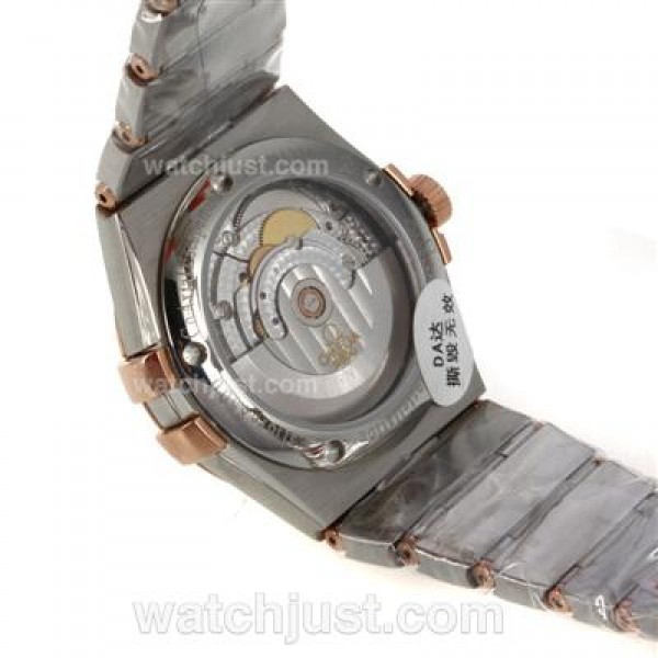 Perfect UK Omega Constellation Automatic Replica Watches With White Dials For Women