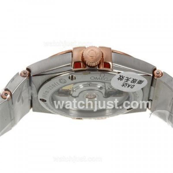 Perfect UK Omega Constellation Automatic Replica Watches With White Dials For Women