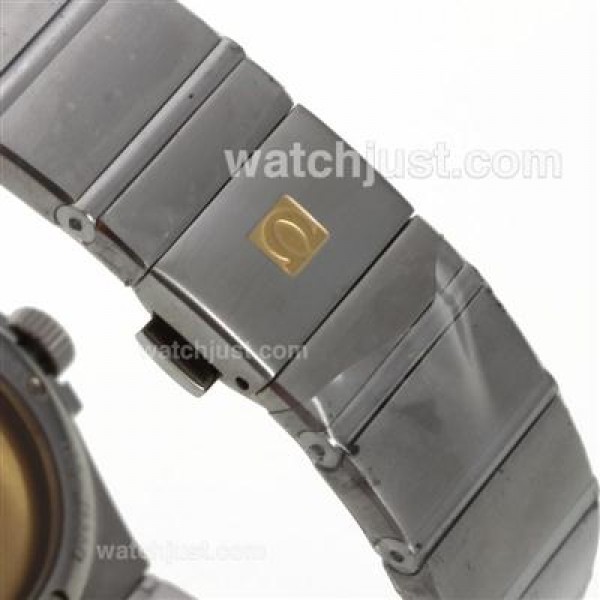 Best UK Omega Constellation Automatic Replica Watch With Black Dial For Men