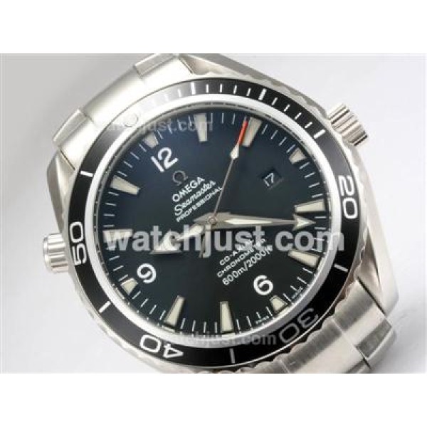 AAA Quality UK Sale Omega Seamaster Automatic Fake Watch With Black Dial For Men