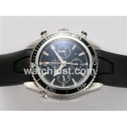 Cheap UK Sale Omega Seamaster Automatic Fake Watches With Black Dials For Men