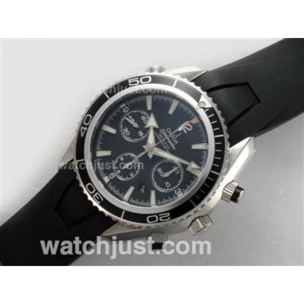 Cheap UK Sale Omega Seamaster Automatic Fake Watches With Black Dials For Men