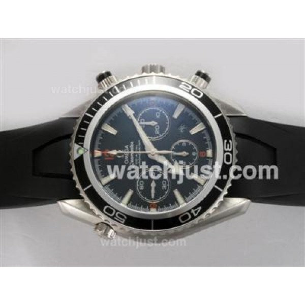 Best UK Sale Omega Seamaster Automatic Replica Watch With Black Dial For Men