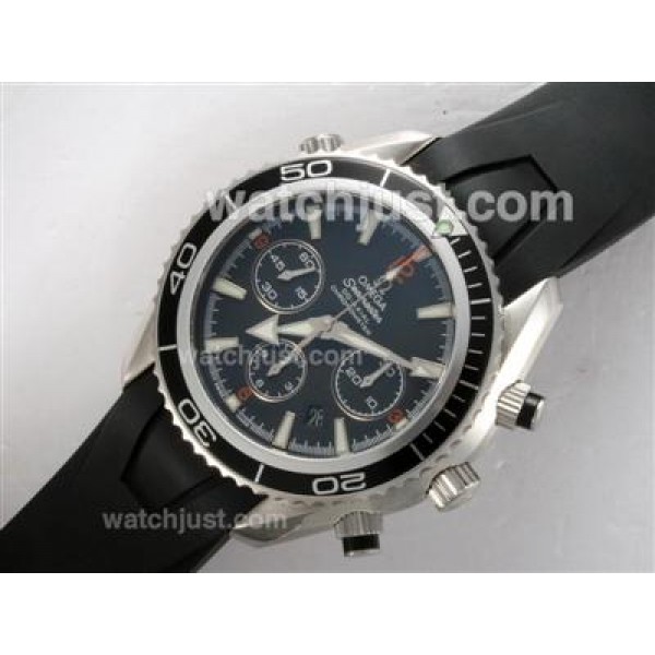 Best UK Sale Omega Seamaster Automatic Replica Watches With Black Dials For Men