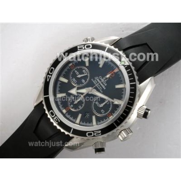 Best UK Sale Omega Seamaster Automatic Replica Watch With Black Dial For Men