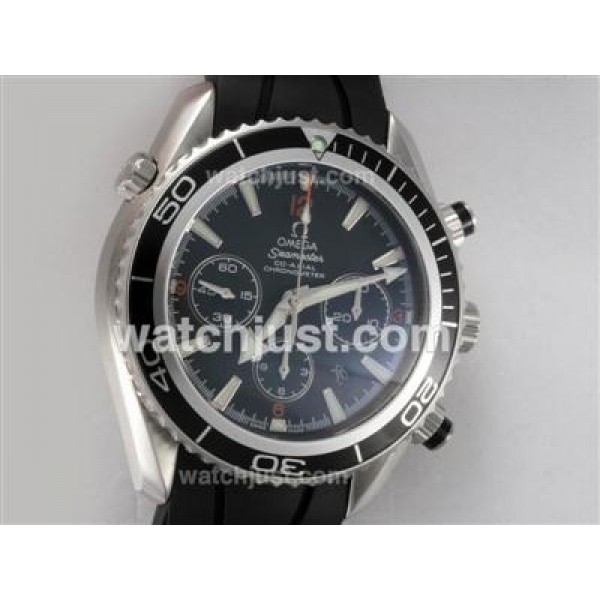 Best UK Sale Omega Seamaster Automatic Replica Watch With Black Dial For Men