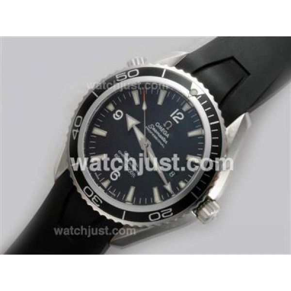 Waterproof UK Sale Omega Seamaster Automatic Fake Watch With Black Dial For Men