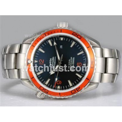 AAA Best UK Sale Omega Seamaster Automatic Fake Watch With Black Dial For Men