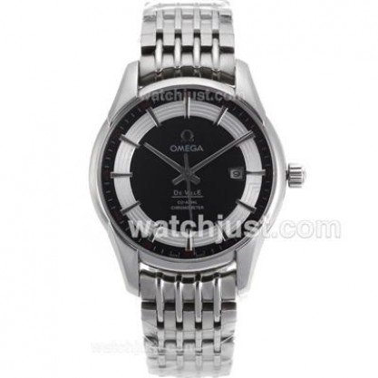 Best UK Sale Omega Hour Vision Automatic Fake Watch With Black And White Dial For Men