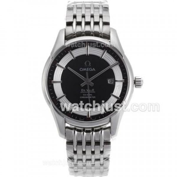 Best UK Sale Omega Hour Vision Automatic Fake Watch With Black And White Dial For Men