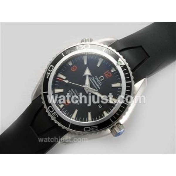 Cheap UK Sale Omega Seamaster Automatic Replica Watch With Black Dial For Men