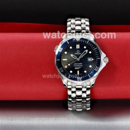 Good Quality UK Sale Omega Seamaster Automatic Fake Watch With Black Dial For Men