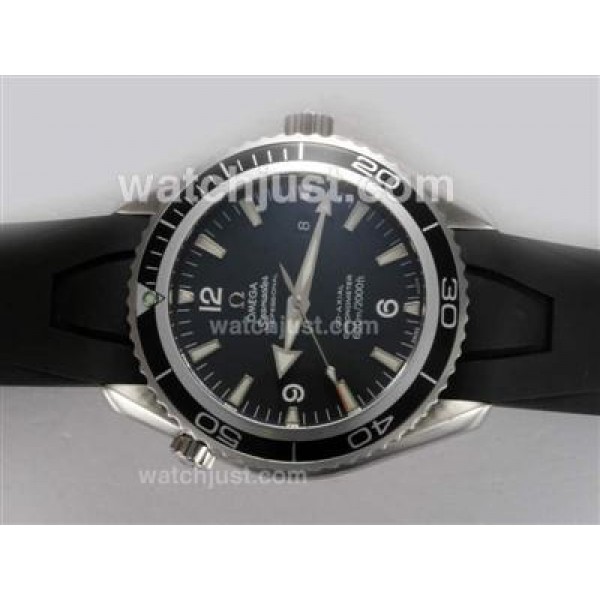 1:1 Good Quality UK Sale Omega Seamaster Automatic Replica Watch With Black Dial For Men