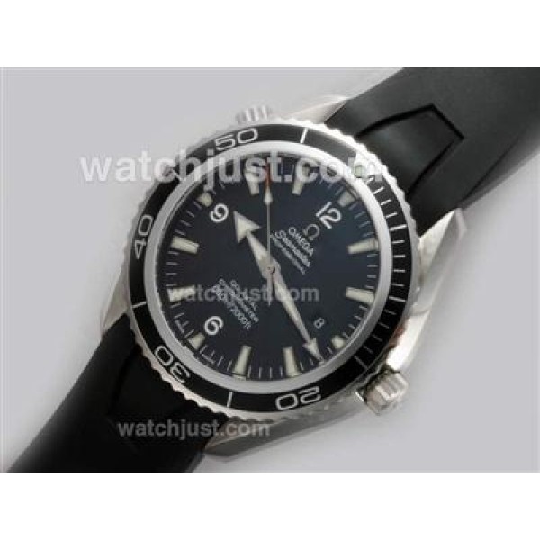 1:1 Good Quality UK Sale Omega Seamaster Automatic Replica Watch With Black Dial For Men