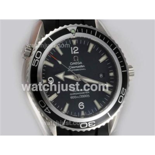 1:1 Good Quality UK Sale Omega Seamaster Automatic Replica Watch With Black Dial For Men
