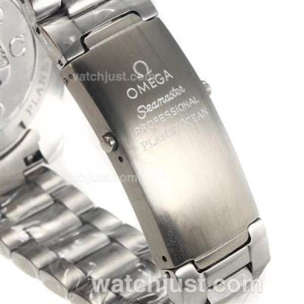 Good Quality UK Sale Omega Seamaster Automatic Fake Watch With Black Dial For Men