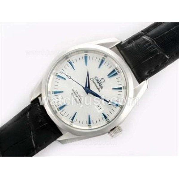 Perfect UK Sale Omega Seamaster Automatic Replica Watch With White Dial For Men