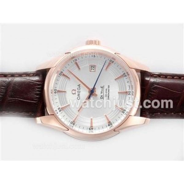 Good Quality UK Sale Omega Hour Vision Automatic Fake Watch With Silvery Dial For Men