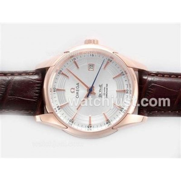 Good Quality UK Sale Omega Hour Vision Automatic Fake Watch With Silvery Dial For Men