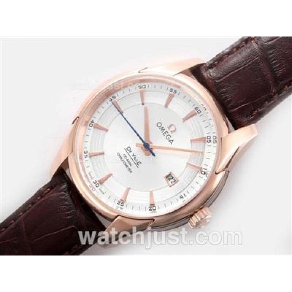 Good Quality UK Sale Omega Hour Vision Automatic Fake Watch With Silvery Dial For Men