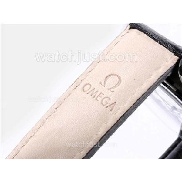 Cheap UK Sale Omega Speedmaster Quartz Replica Watch With White Dial For Men
