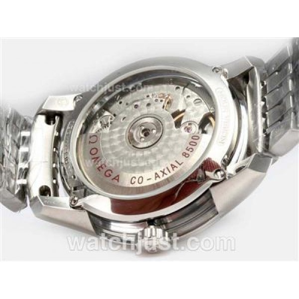 Swiss Made UK Sale Omega Hour Vision Automatic Fake Watch With Silvery And White Dial For Men