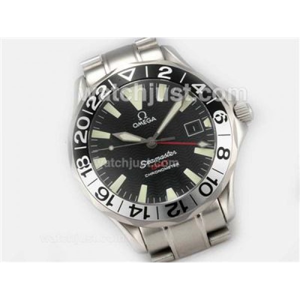 Practical UK Sale Omega Seamaster Automatic Replica Watches With Black Dials For Men