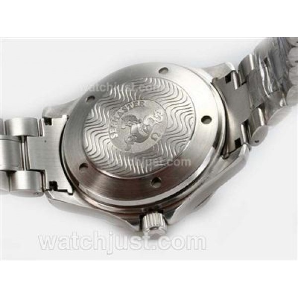 Practical UK Sale Omega Seamaster Automatic Replica Watches With Black Dials For Men