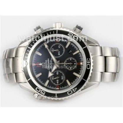 Practical UK Sale Omega Seamaster Automatic Fake Watches With Black Dials For Men