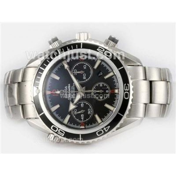Practical UK Sale Omega Seamaster Automatic Fake Watches With Black Dials For Men