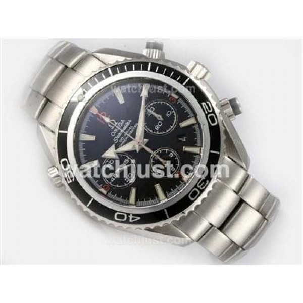 Practical UK Sale Omega Seamaster Automatic Fake Watches With Black Dials For Men