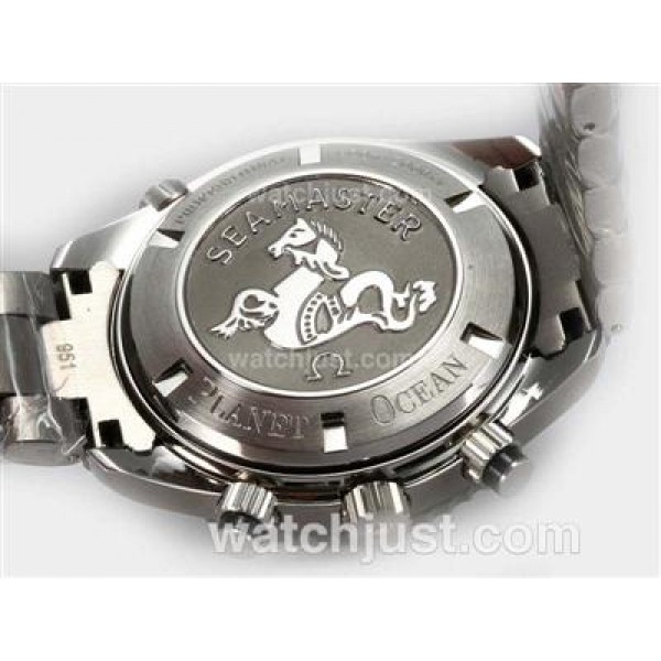 Practical UK Sale Omega Seamaster Automatic Fake Watches With Black Dials For Men