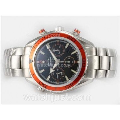 Waterproof UK Sale Omega Seamaster Automatic Replica Watch With Black Dial For Men