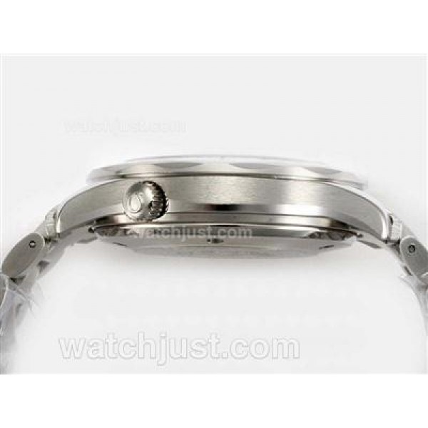 Waterproof UK Sale Omega Seamaster Automatic Fake Watches With White Dials For Men