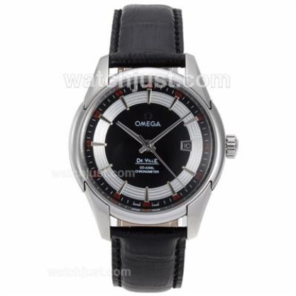 Swiss Made UK Sale Omega Hour Vision Automatic Replica Watch With Black And Silvery Dial For Men