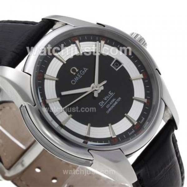 Swiss Made UK Sale Omega Hour Vision Automatic Replica Watch With Black And Silvery Dial For Men