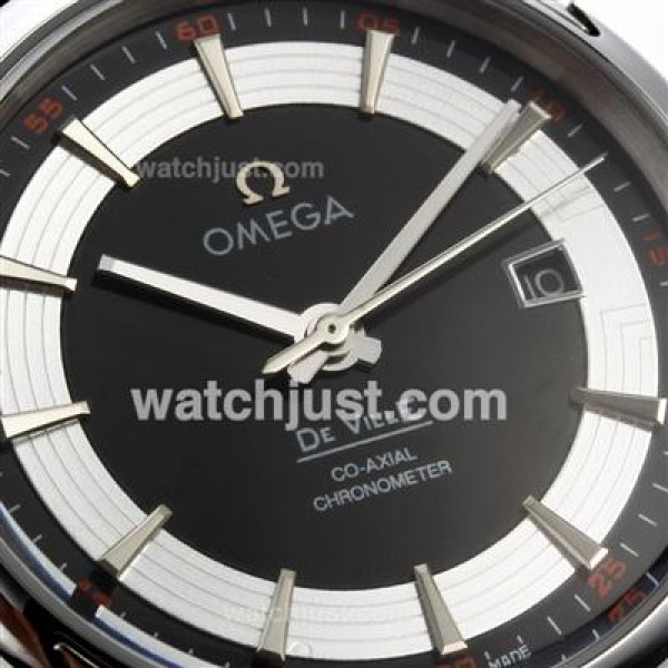 Swiss Made UK Sale Omega Hour Vision Automatic Replica Watch With Black And Silvery Dial For Men