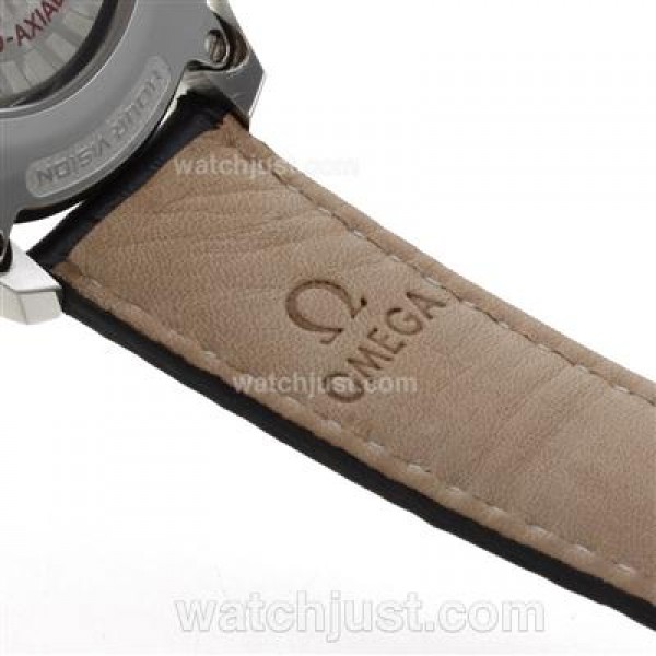 Swiss Made UK Sale Omega Hour Vision Automatic Replica Watch With Black And Silvery Dial For Men