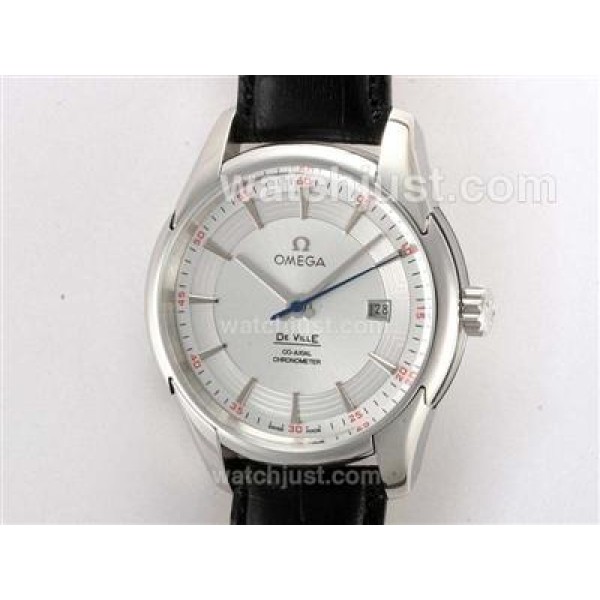 Swiss Made UK Sale Omega Hour Vision Automatic Replica Watch With White Dial For Men