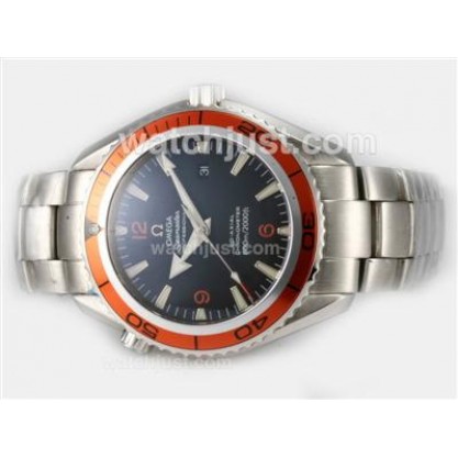 Perfect UK Sale Omega Seamaster Automatic Replica Watch With Black Dial For Men