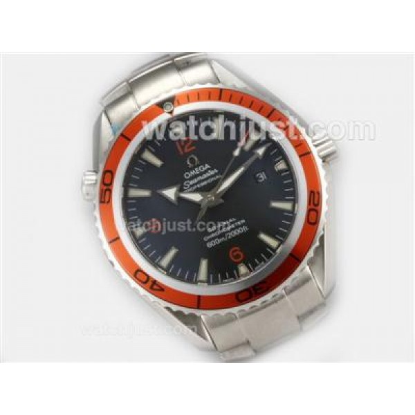 Perfect UK Sale Omega Seamaster Automatic Replica Watch With Black Dial For Men